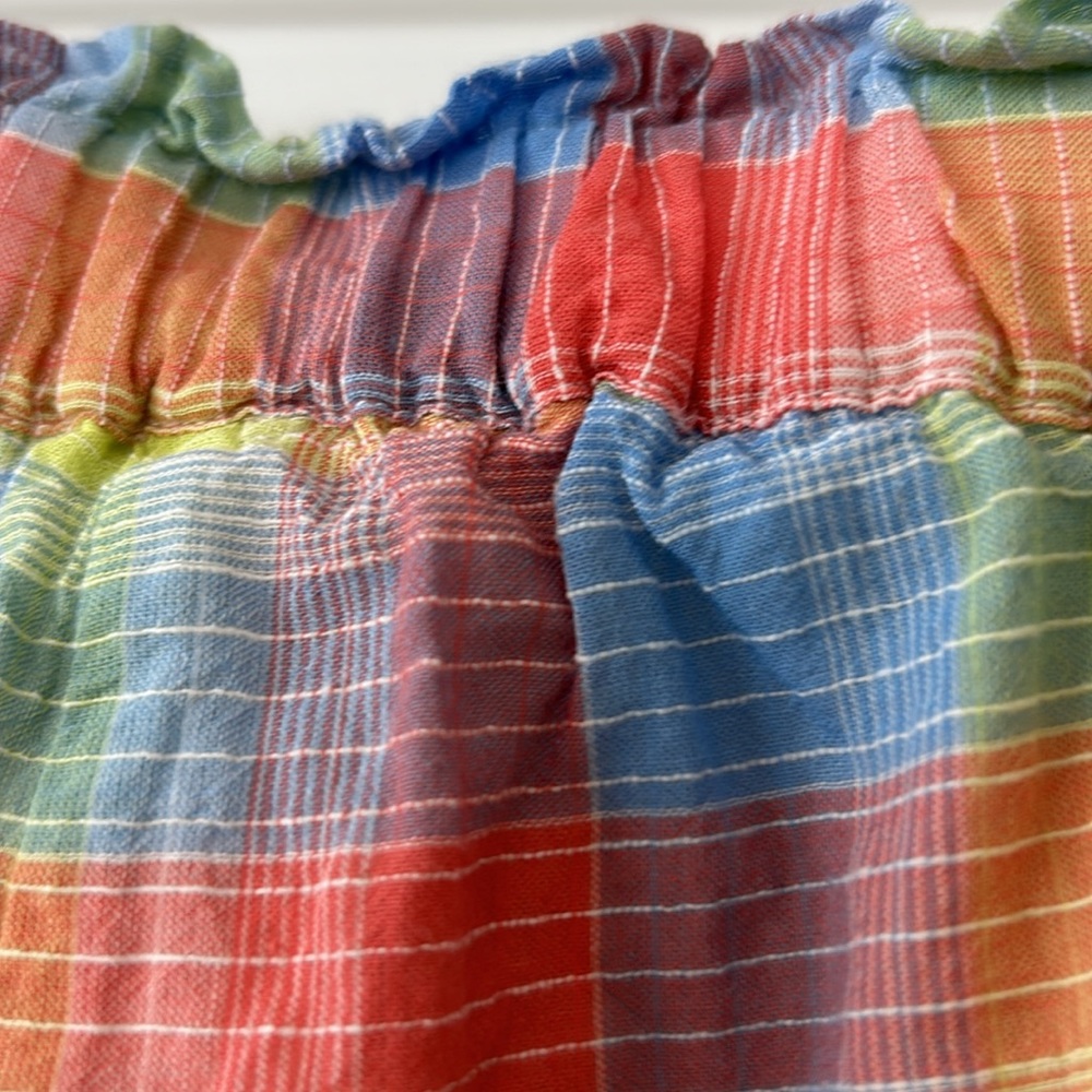 Johnny Was Workshop Delacey Plaid Paperbag Waist Shorts w Pockets w MEASUREMENTS - Picture 13 of 14